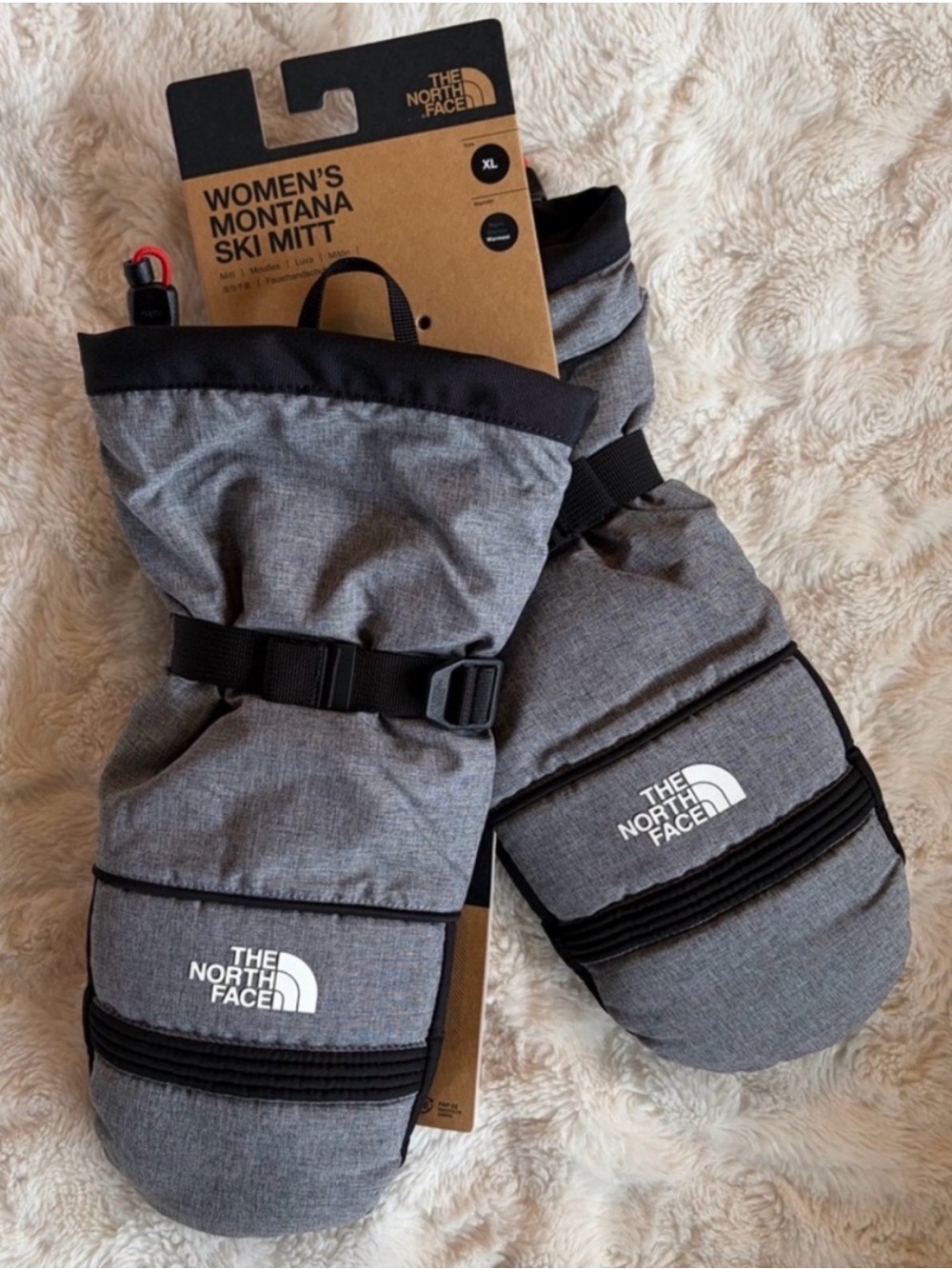 ✨$36✨NWT•The North Face Women’s Montana Ski Mitt Medium Grey Heather | XL